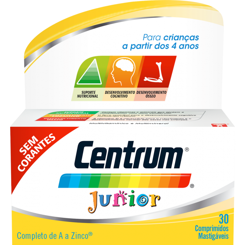 Centrum Júnior 30 Comprimidos Mastigáveis - Farmácia Garcia