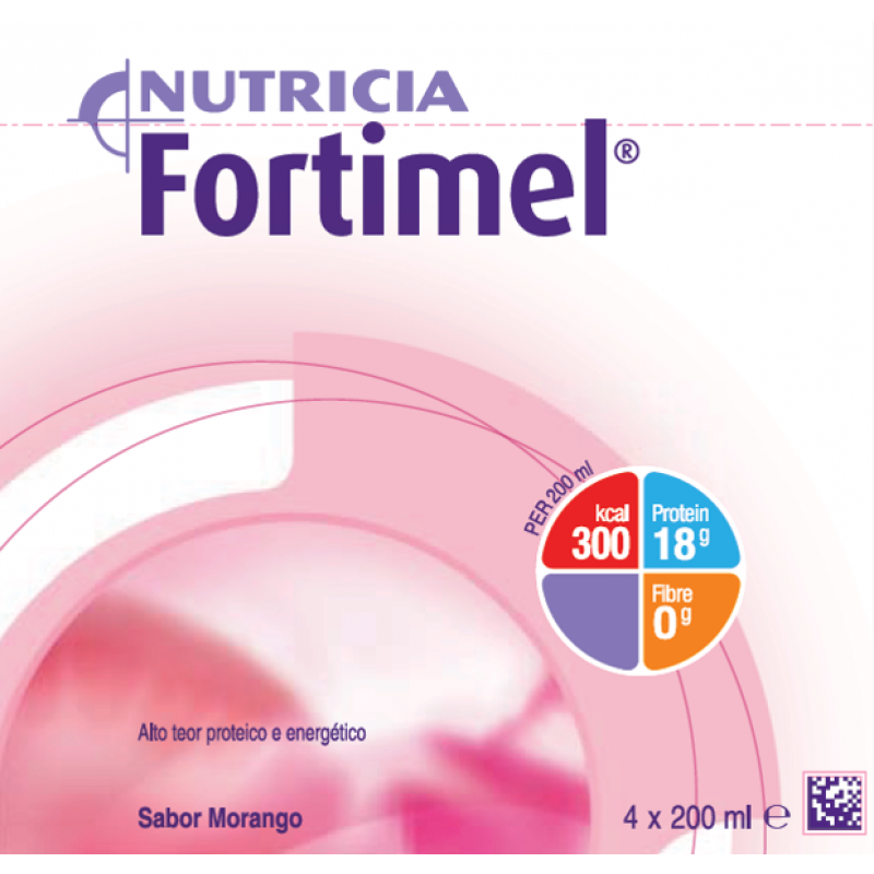 Fortimel Morango 4 Frascos 200ml - Farmácia Garcia