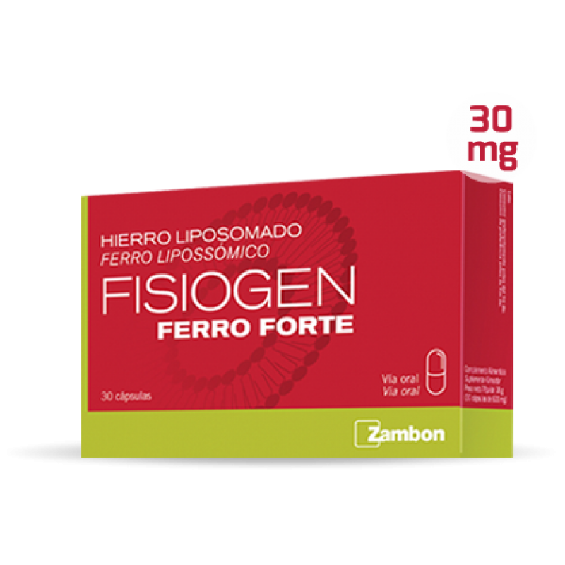 Fisiogen Ferro Forte 30 Cápsulas - Farmácia Garcia