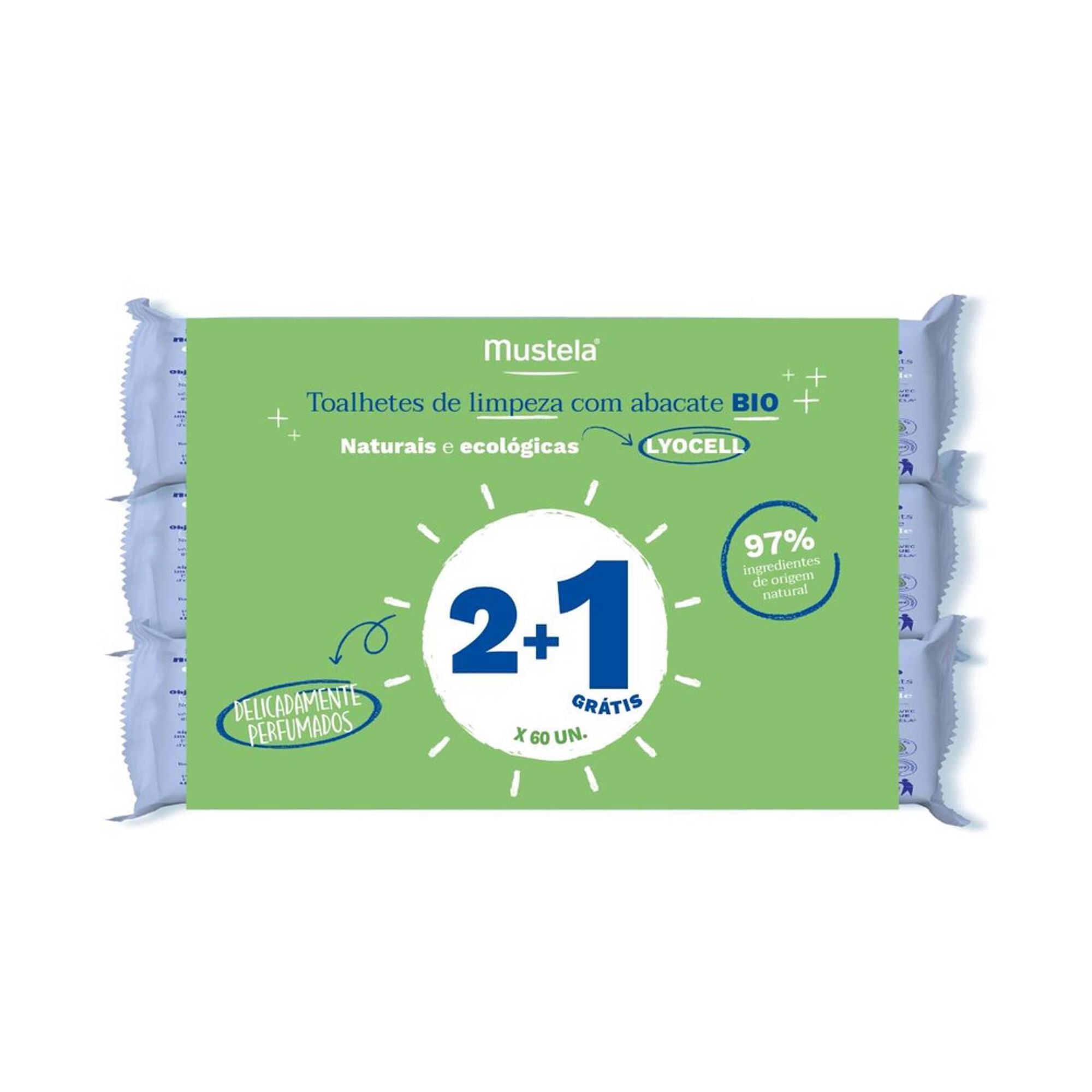 Mustela Bebé Toalhitas Limpeza Perfumadas x60 Pack 3 - Farmácia Garcia