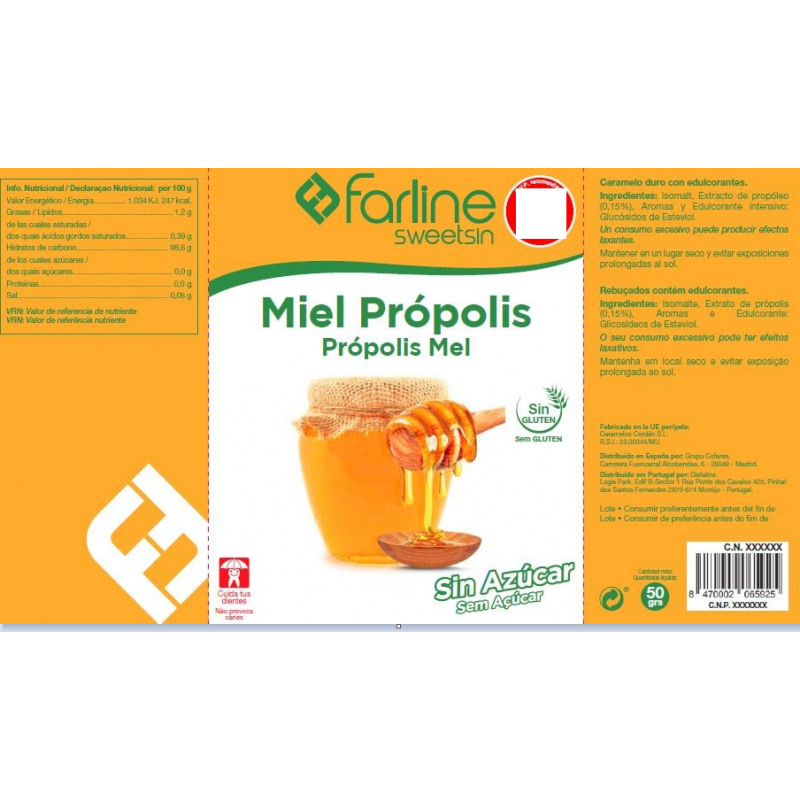 Sweetsin Rebuçado Própolis Mel s/Açúcar - Farmácia Garcia