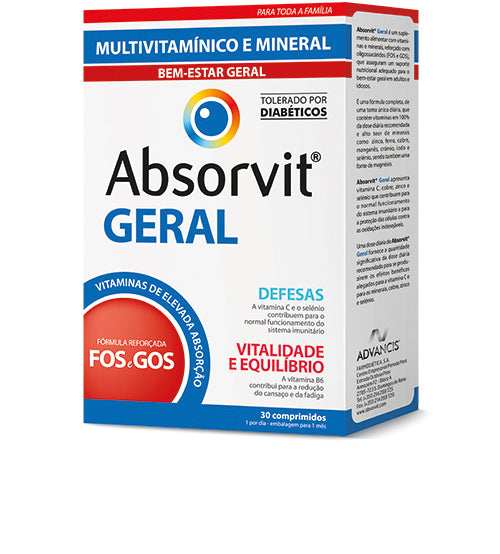 Absorvit Geral Comprimidos x30 - Farmácia Garcia