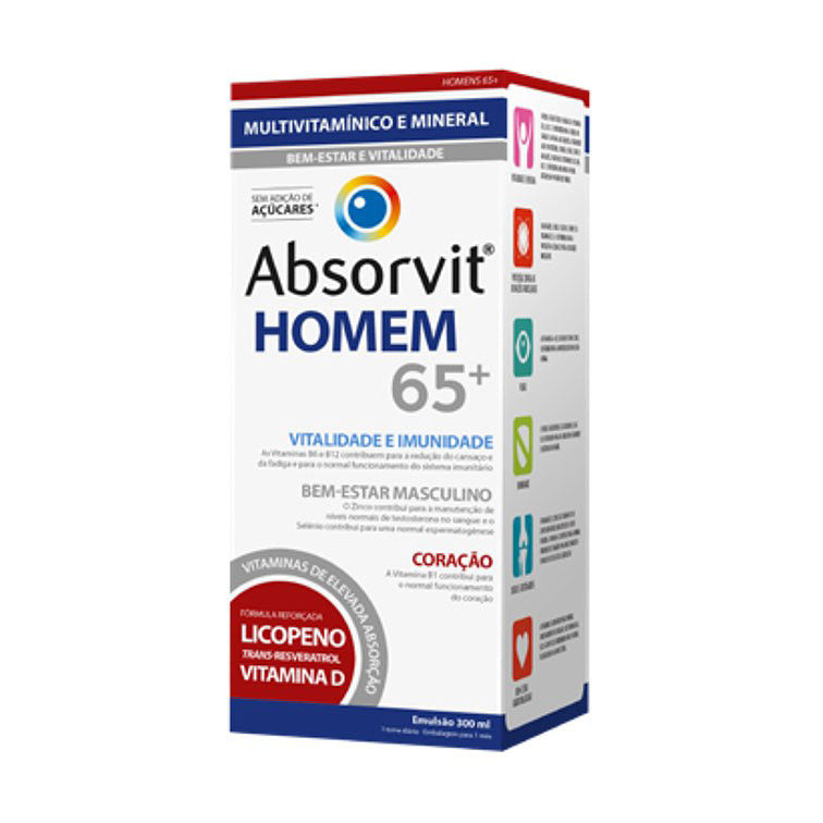 Absorvit Homem 65+ Emulsão 300ml - Farmácia Garcia