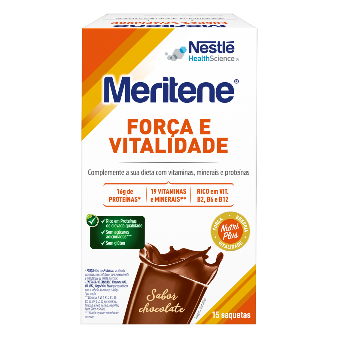 Meritene Sabor Chocolate 15 Saquetas - Farmácia Garcia