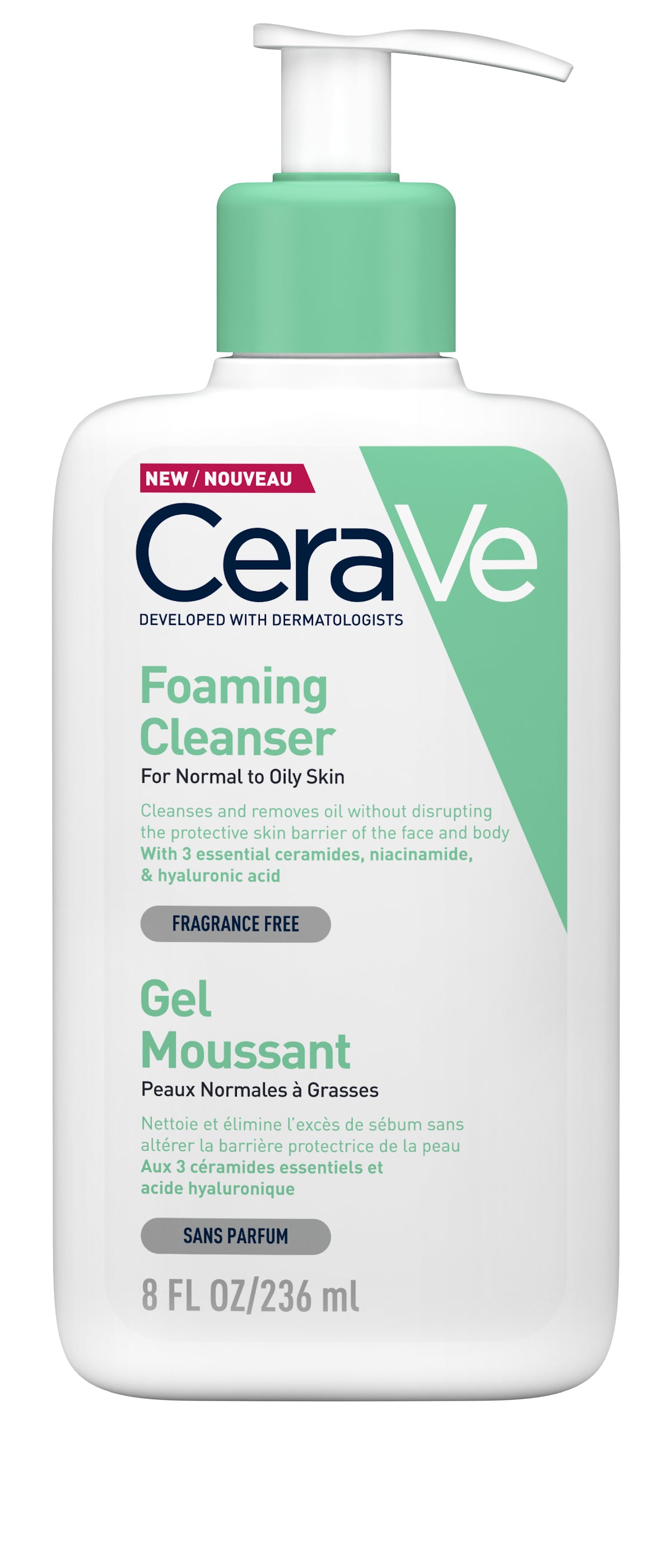Cerave Cleanser Gel Espuma de Limpeza Facial 236ml - Farmácia Garcia