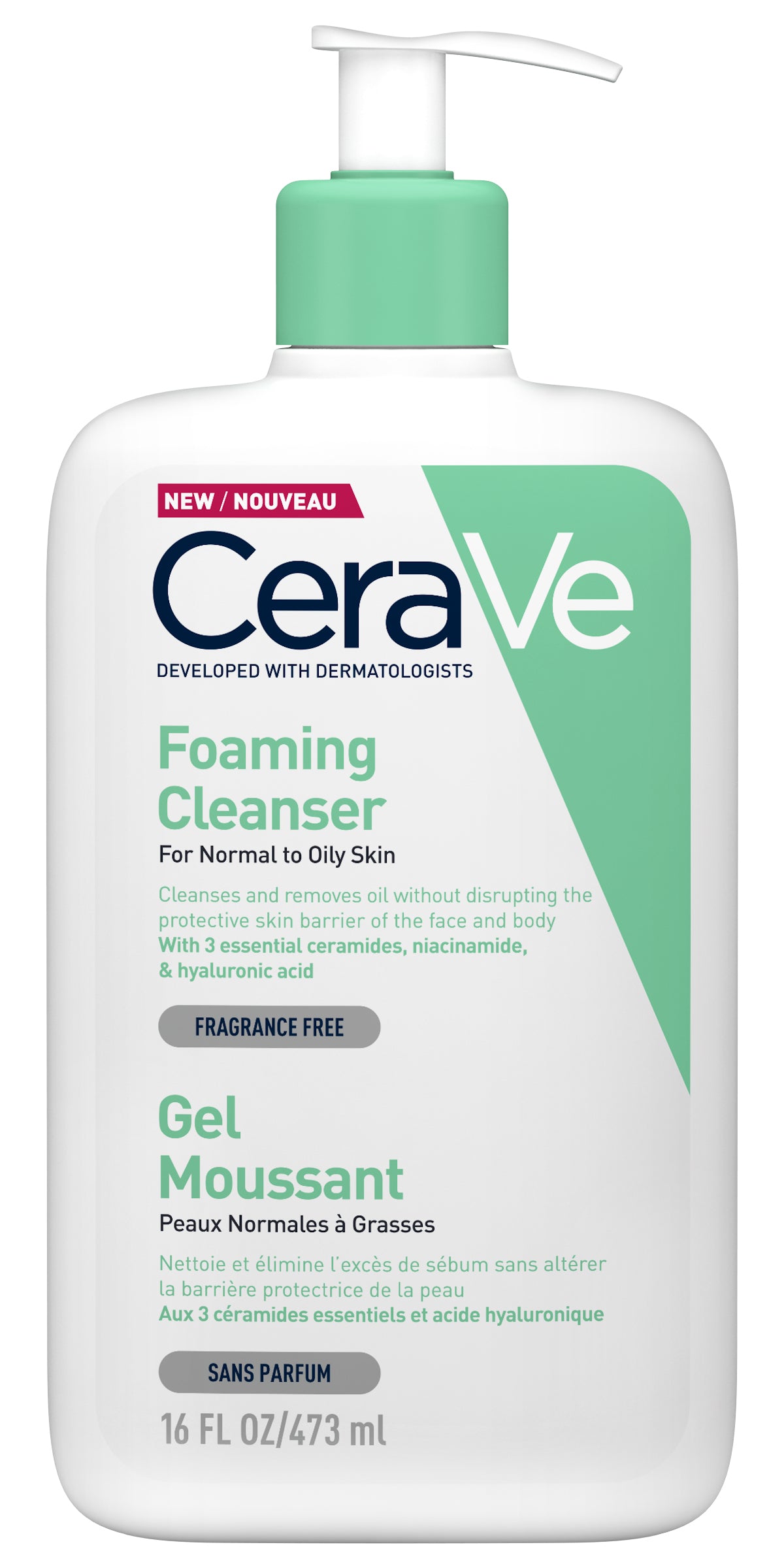 Cerave Cleanser Gel Espuma de Limpeza Facial 473ml - Farmácia Garcia