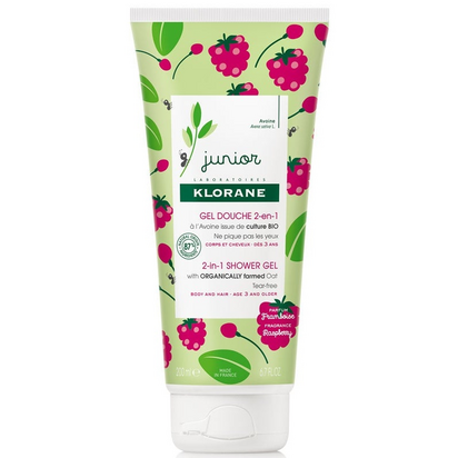 Klorane Petit Junior Gel Duche 2 em 1 Framboesa 200ml - Farmácia Garcia