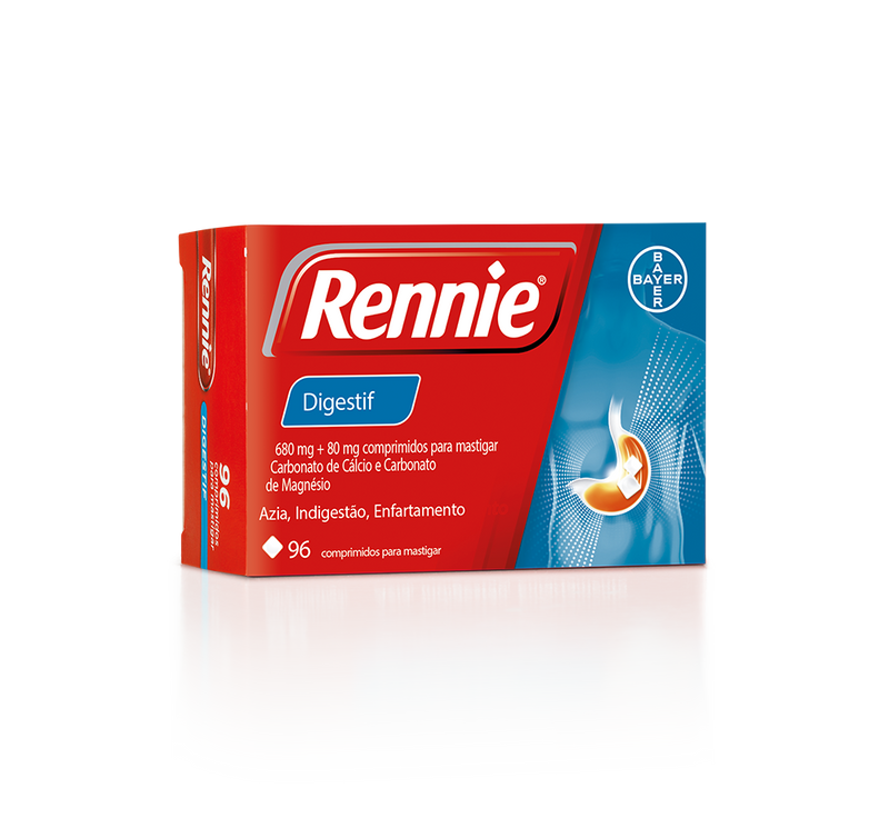 Rennie Digestif 680/80 mg x 96 Comprimidos Mastigáveis - Farmácia Garcia