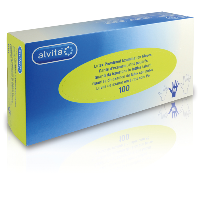 Luvas Exame Látex Com Pó M x100 - Farmácia Garcia