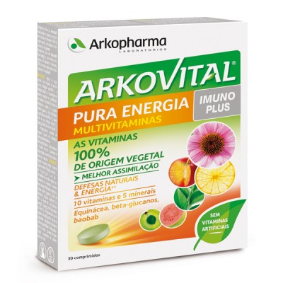 Arkovital Pura Energia Multivitaminas 30 Comprimidos - Farmácia Garcia