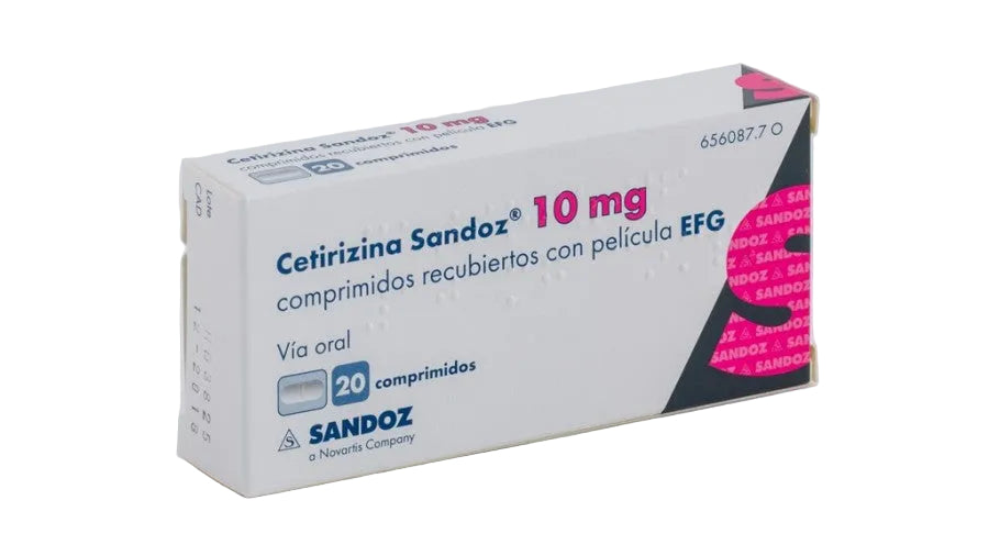 Cetirizina Sandoz MG 10mg 20 Comprimidos - Farmácia Garcia