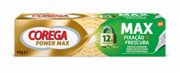 Corega Power Max Creme Fixação + Frescura 40g - Farmácia Garcia
