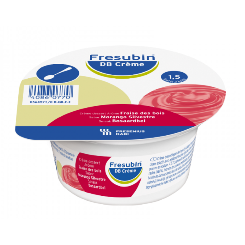 Fresubin DB Creme Morango Silvestre 4 Frascos 125ml - Farmácia Garcia