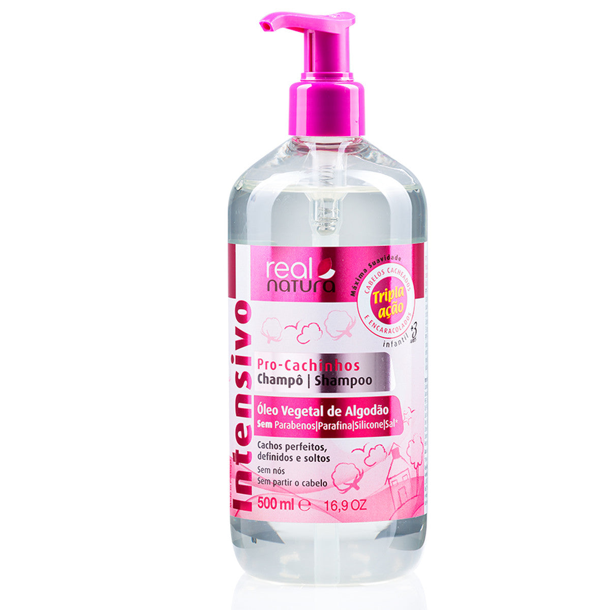 Real Natura Pro-Cachinhos Champo 500ml - Farmácia Garcia