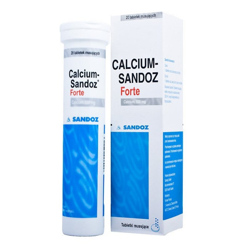 Calcium Sandoz Forte, 875/1132 mg x 20 comp eferv - Farmácia Garcia