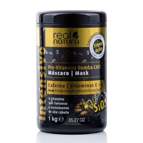 Real Natura Pro-Vitamina Bomba Café Máscara 1kg - Farmácia Garcia