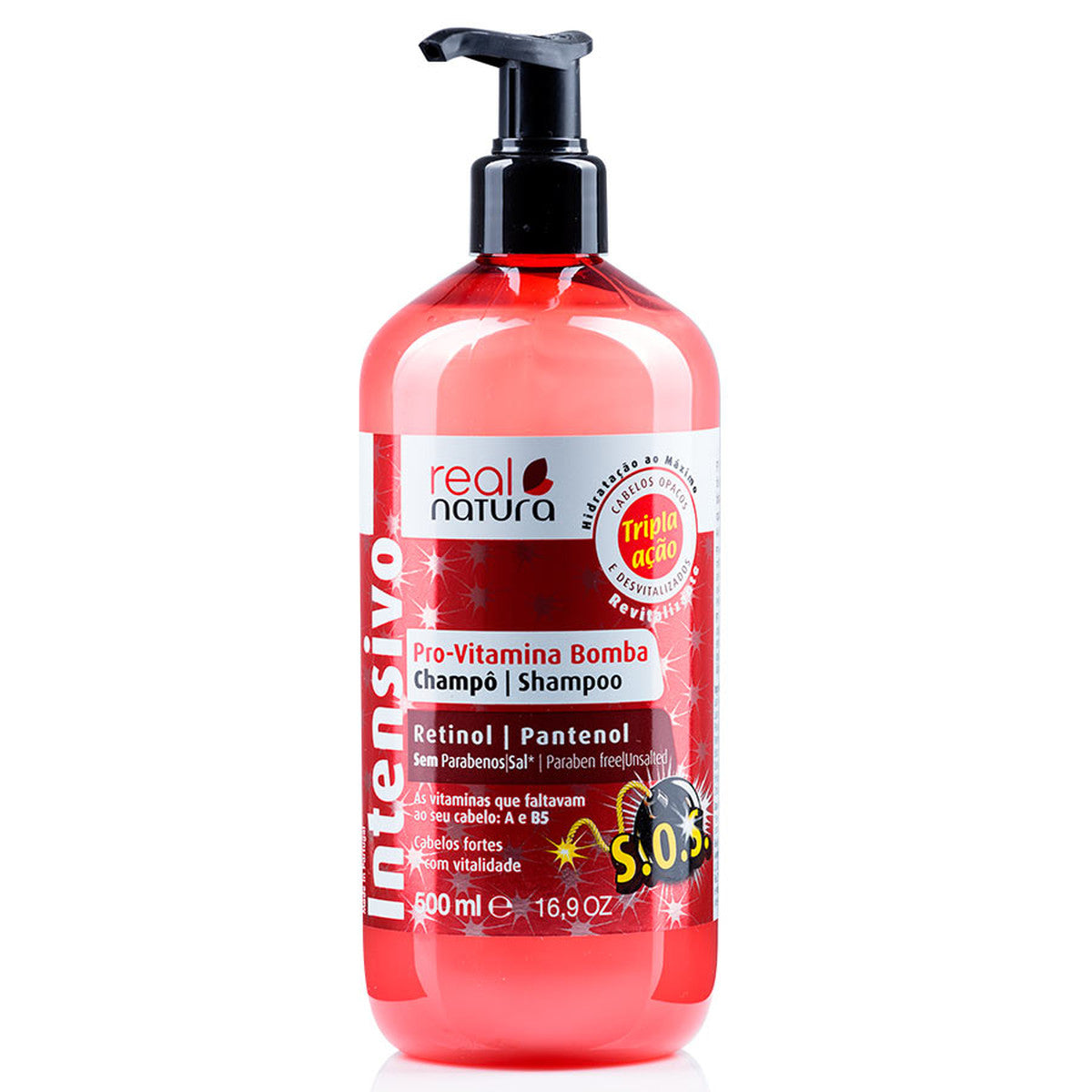 Real Natura Pro-Vitamina Bomba Champo 500ml - Farmácia Garcia