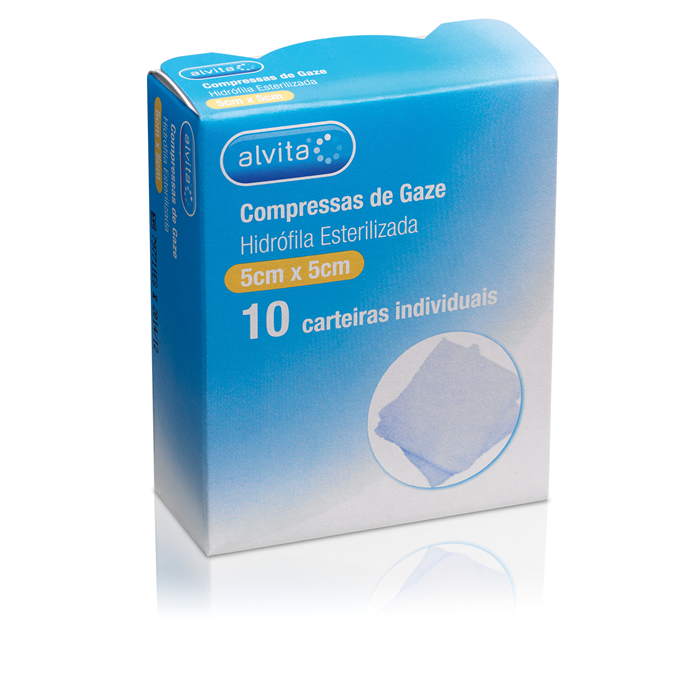 Alvita Compressas Gaze Esterilizado 5x5cm X10 - Farmácia Garcia