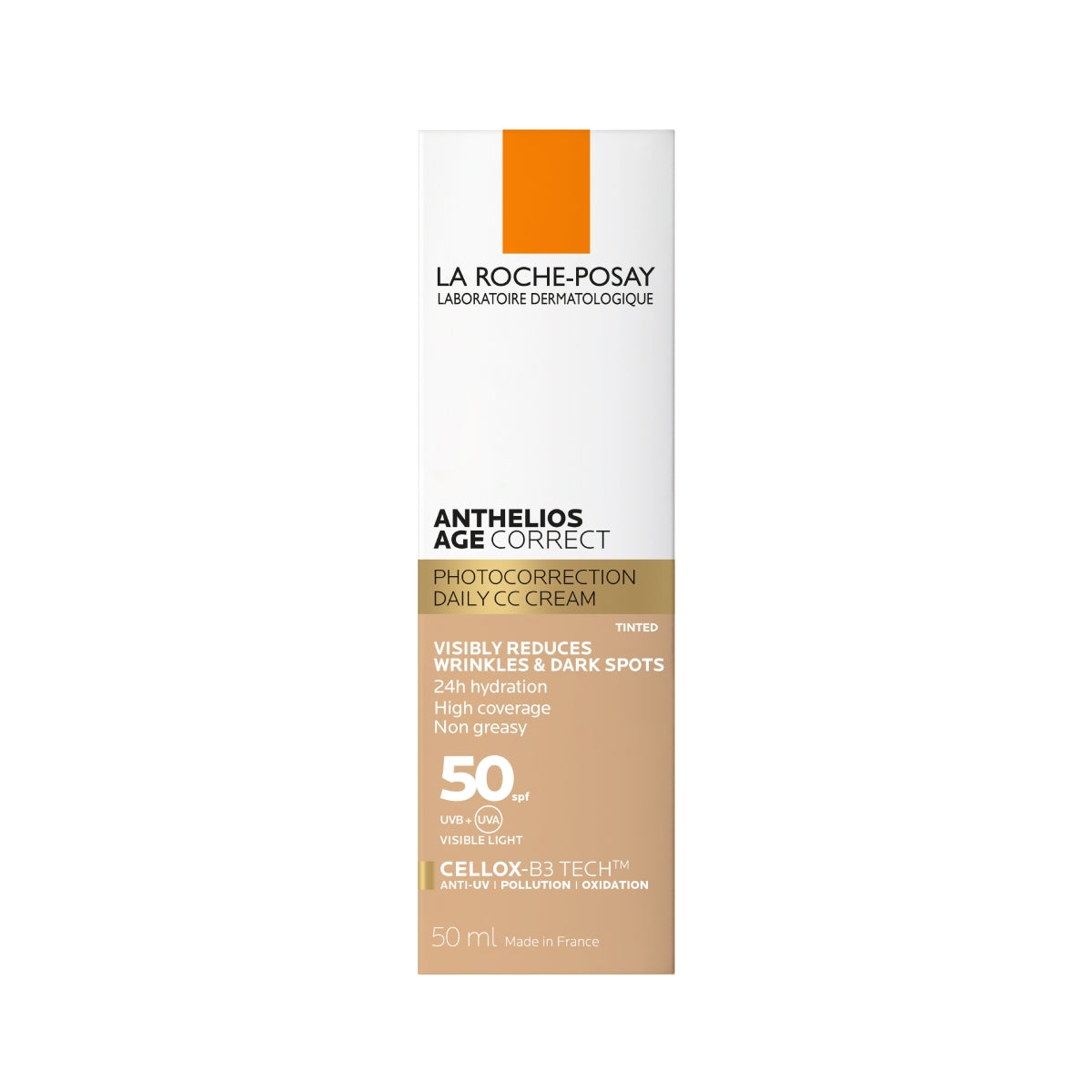 La Roche-Posay Anthelios Age Correct Com Cor SPF50 50ml - Farmácia Garcia