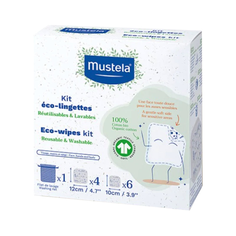 Mustela Bebé Toalhitas Eco Reutilizáveis Kit x10 - Farmácia Garcia