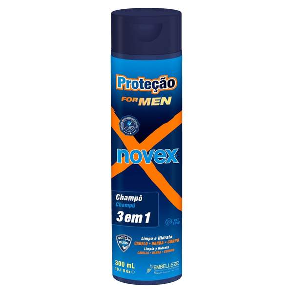 Champô Novex Proteção For Men 3 em 1 300ml - Farmácia Garcia