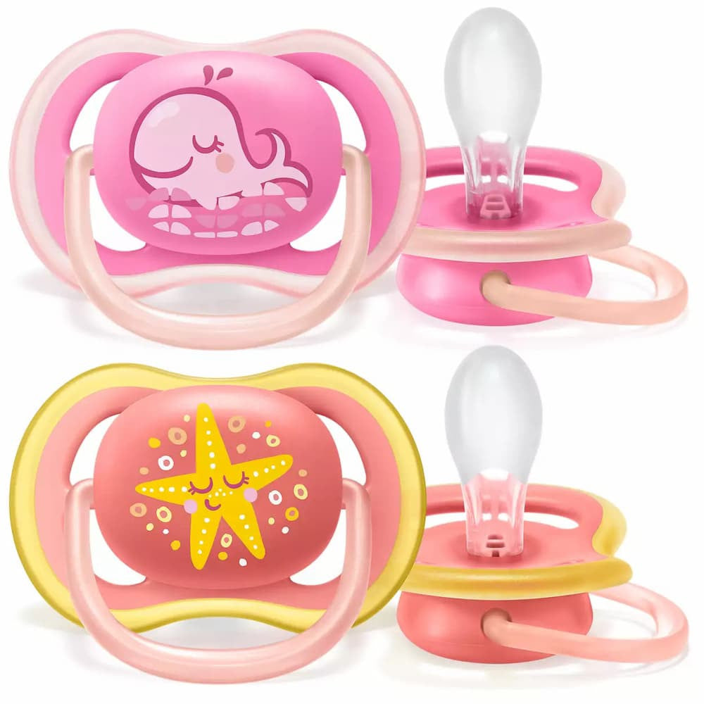 Philips Avent Chupeta Silicone Ultra Air 6-18m Girl x2 - Farmácia Garcia
