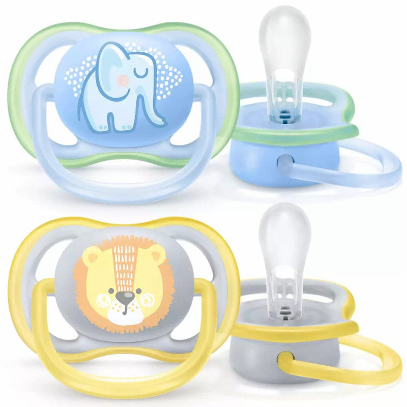Philips Avent Chupeta Silicone Ultra Animal 0-6m Boy x2 - Farmácia Garcia