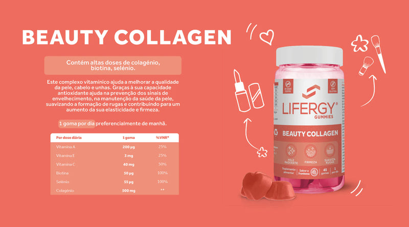 LIFERGY Beauty Collagen 45 Gomas - Farmácia Garcia