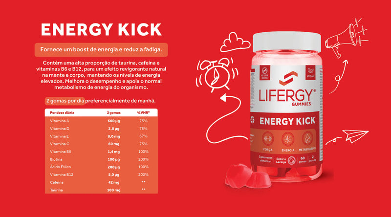 LIFERGY Energy Kick 60 Gomas - Farmácia Garcia