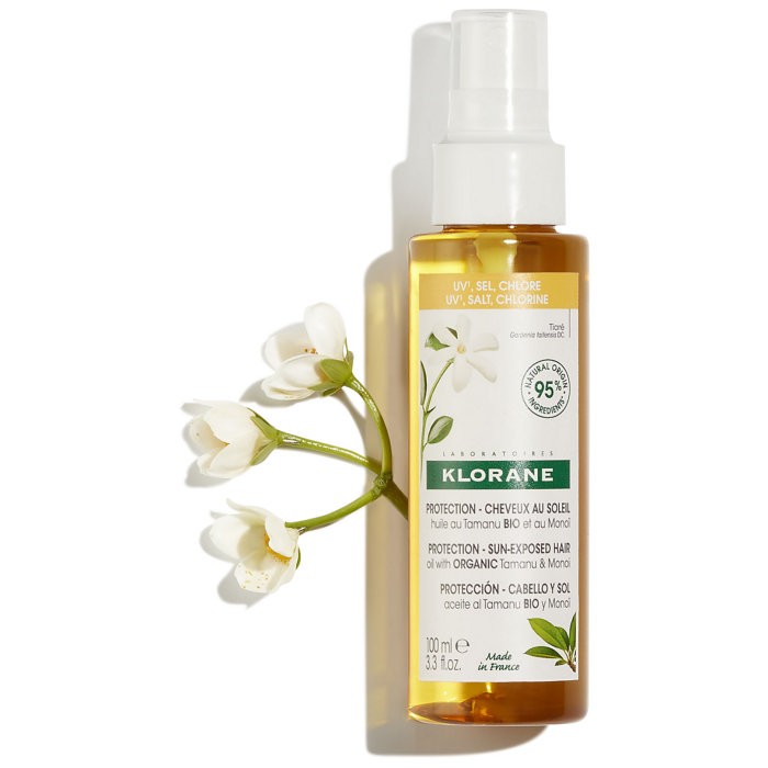 Klorane Óleo Capilar Proteção Solar com Tamanu Bio e Monoï 100ml - Farmácia Garcia