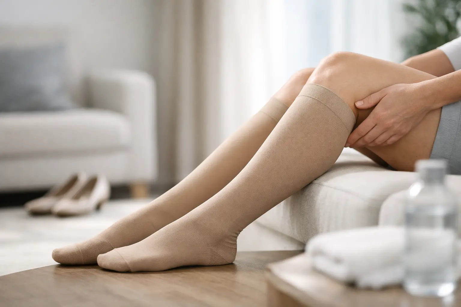 Meias de compressão para pernas cansadas