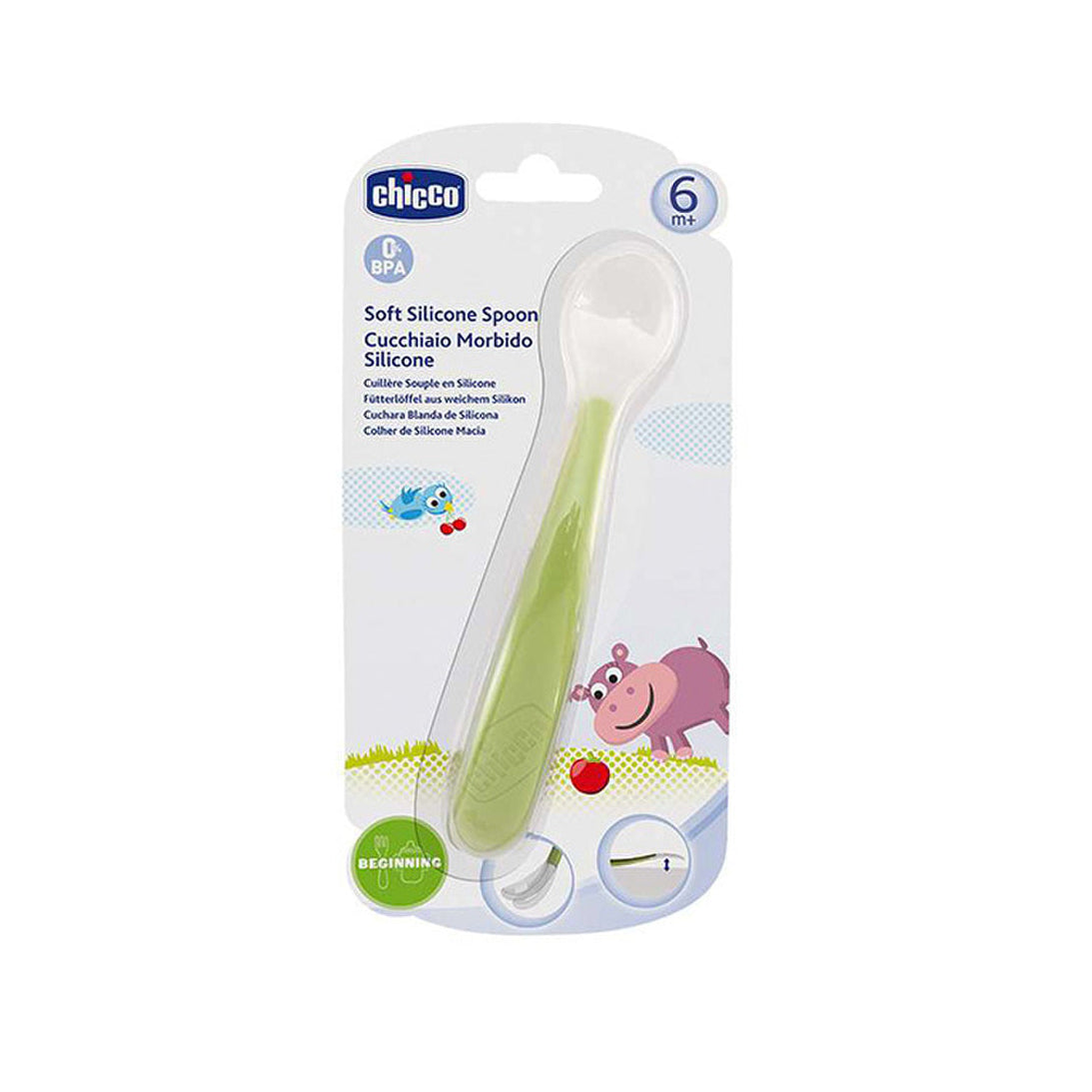 Chicco Colher Verde Softly Spoon 6M+