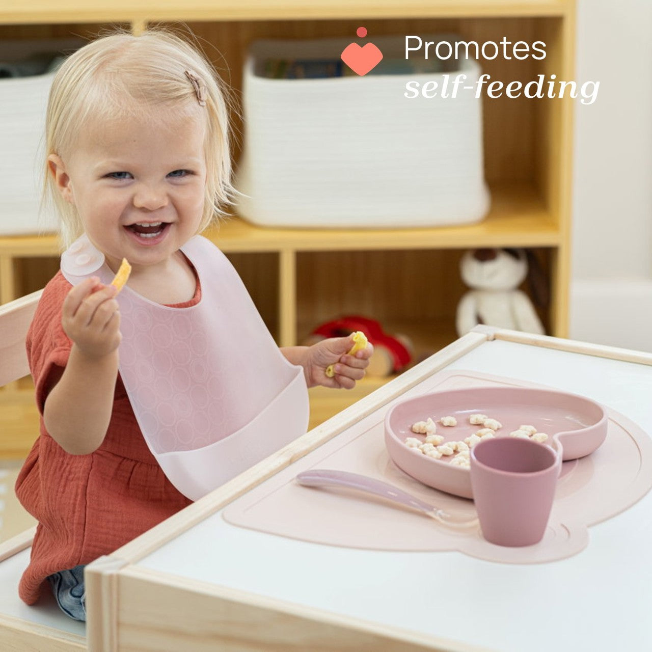Chicco Prato em Silicone Coração Rosa 9M+