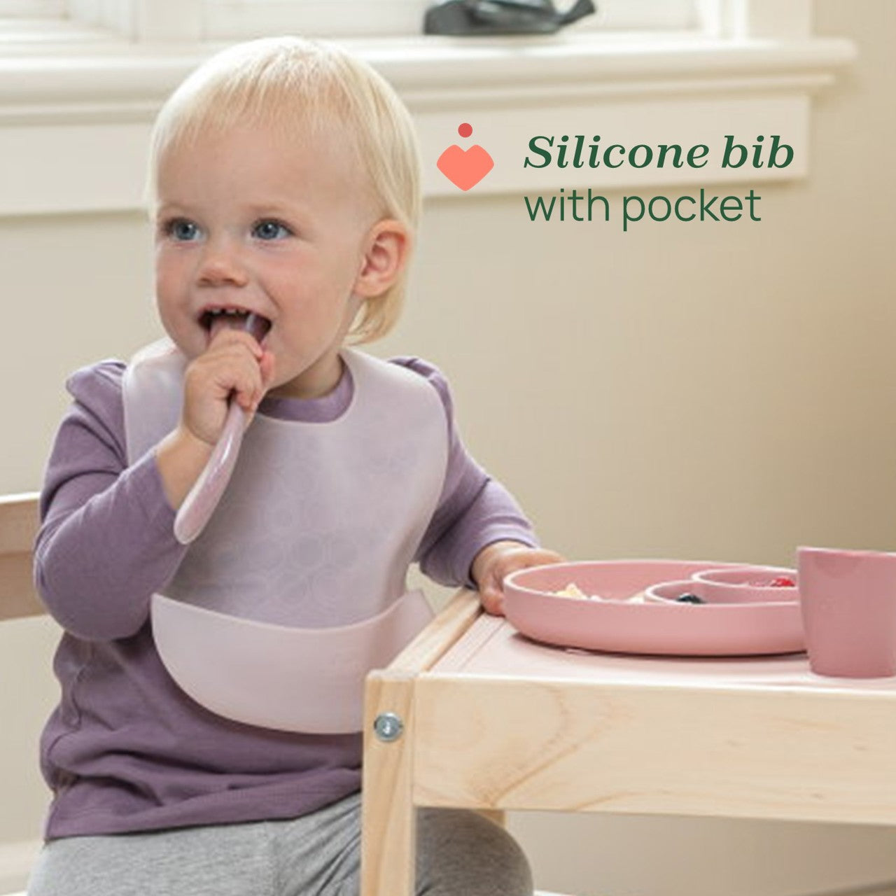 Chicco Babete Silicone Rosa 6M+