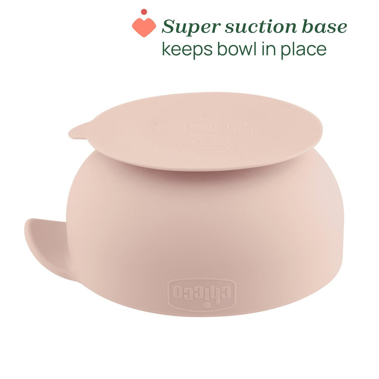 Chicco Tigela Silicone com Ventosa Rosa 6M+