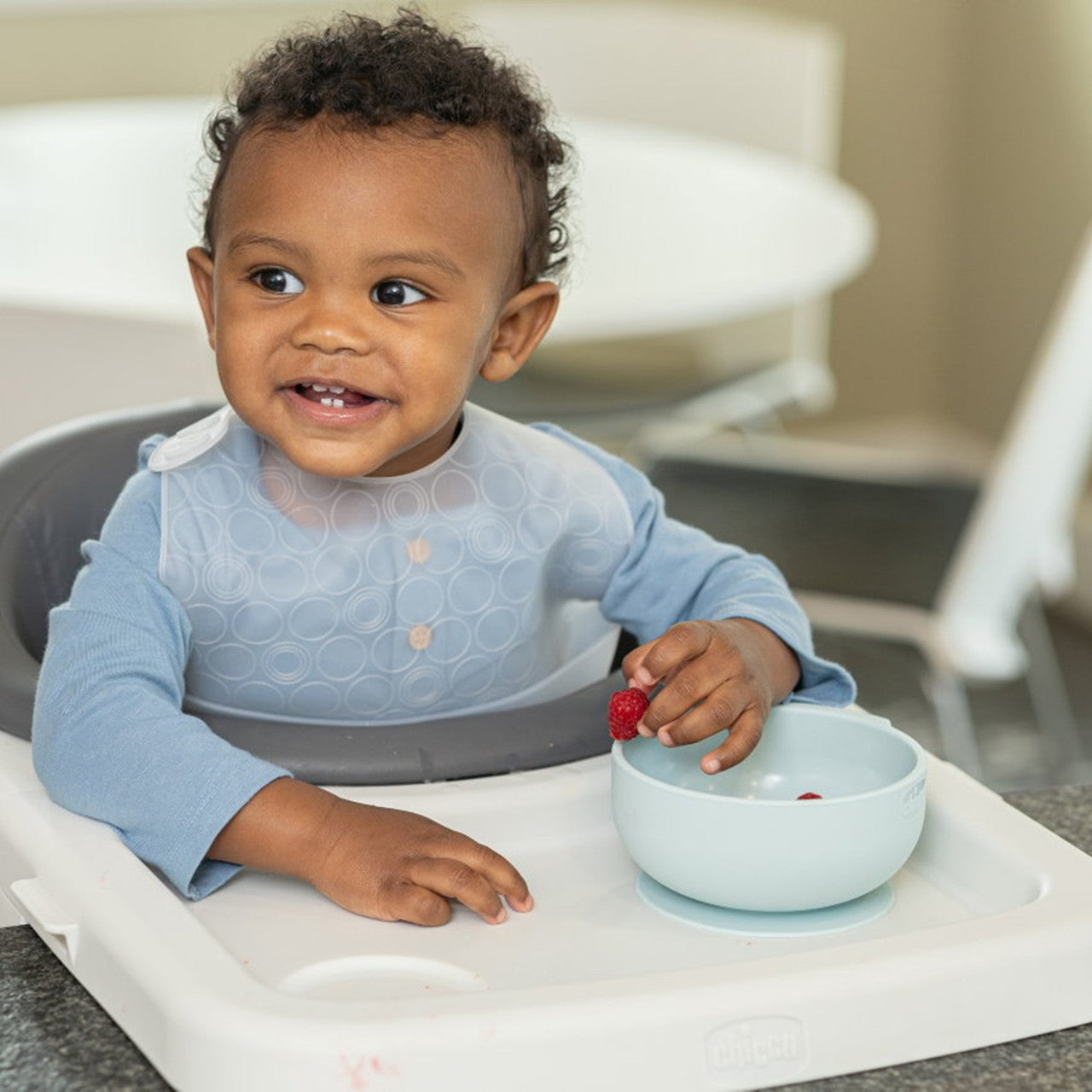 Chicco Tigela Silicone com Ventosa Rosa 6M+