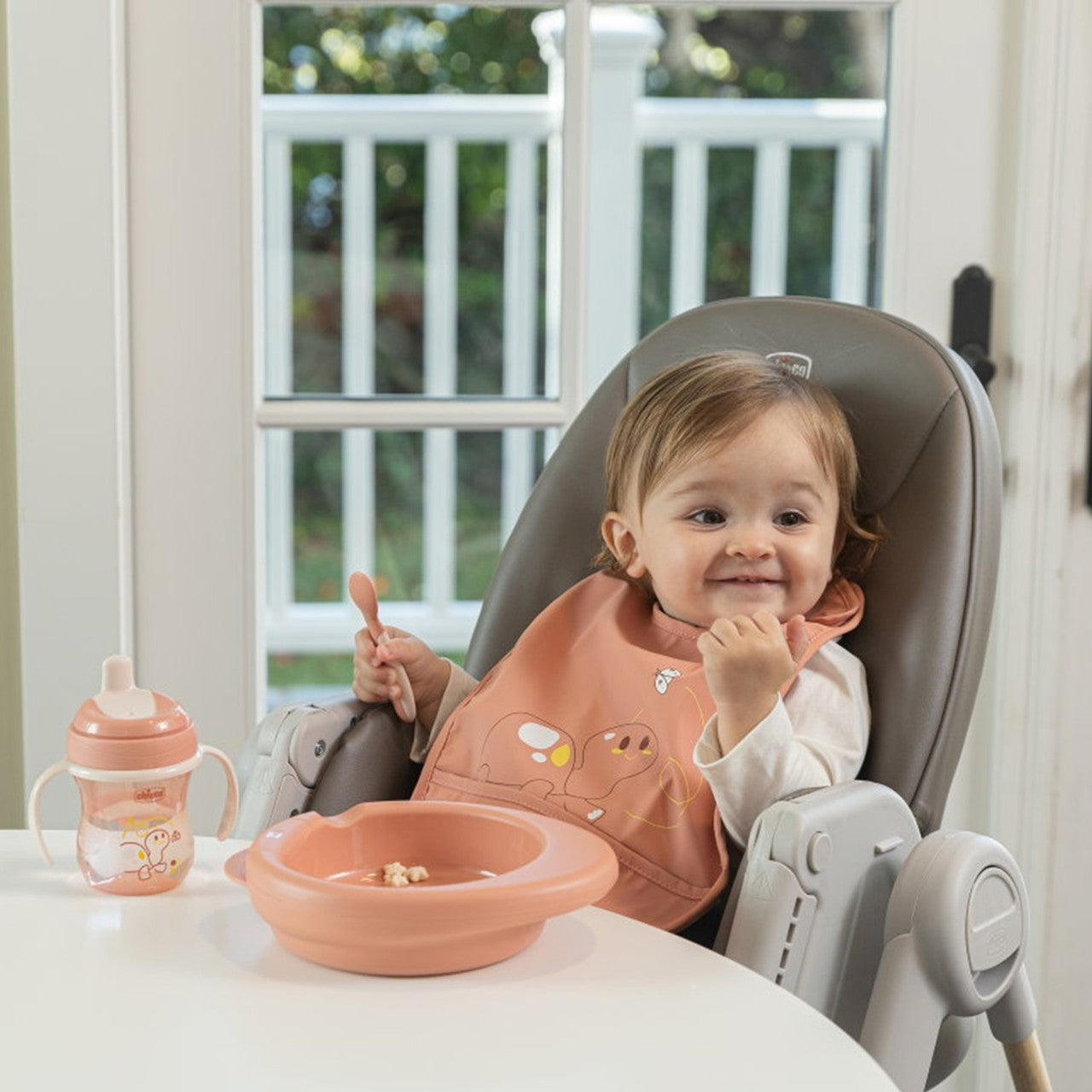 Chicco 2 Babetes Tecido Rosa 6M+