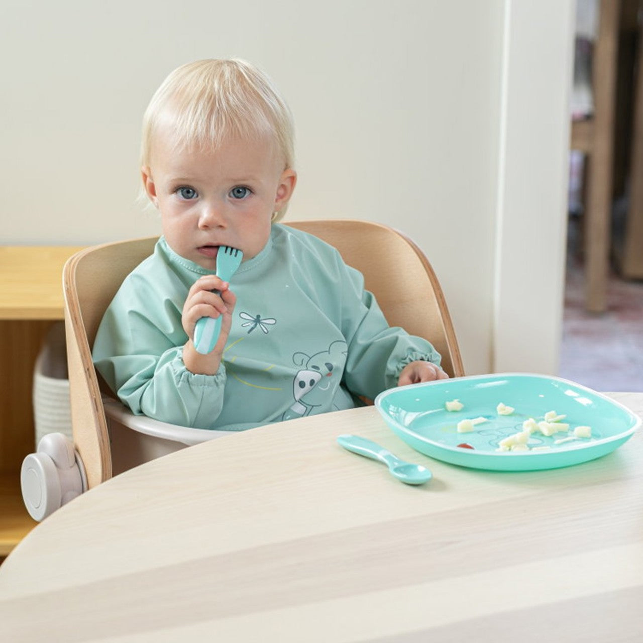 Chicco Babete Tecido com Mangas Teal 6M+