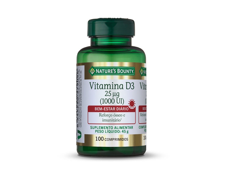 Nature's Bounty Vitamina D3 100 Comprimidos - Farmácia Garcia