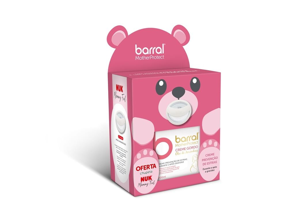 Barral Creme Gordo Oleo Amêndoas 200ml + Oferta Nuk Chupeta Mommyfeel - Farmácia Garcia