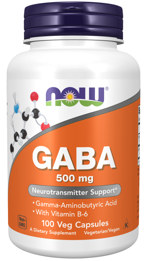 NOW GABA 100 Cápsulas - Farmácia Garcia