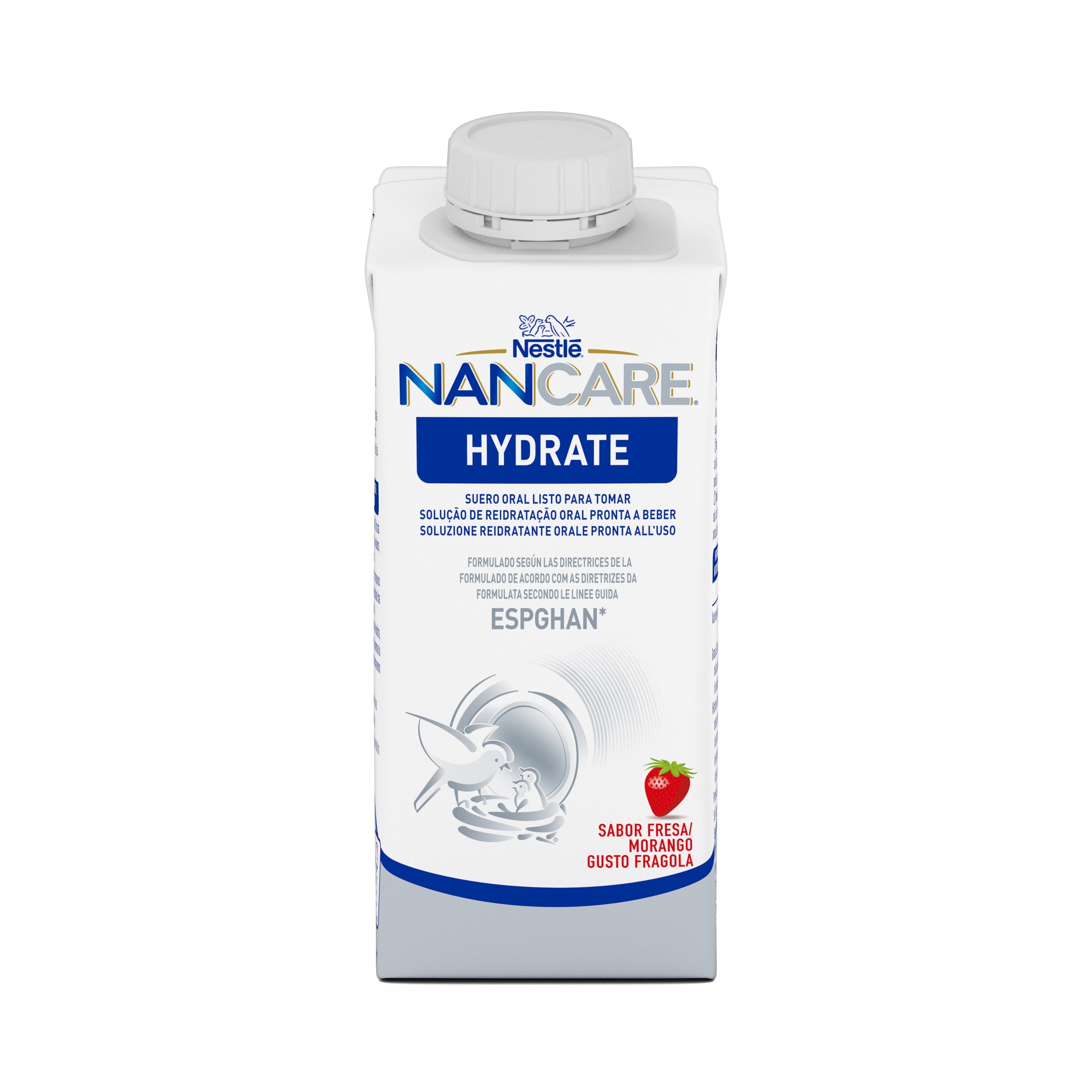 Nancare Hydrate Solução Rehidratante Oral Morango 200ml 4 Unidades - Farmácia Garcia