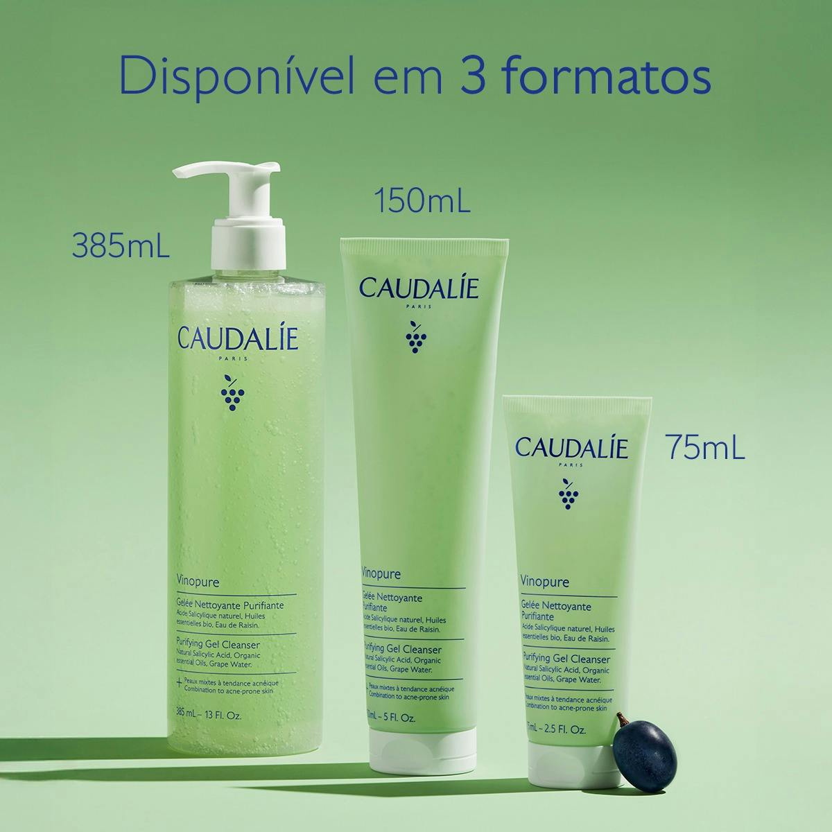 Caudalie Vinopure Geleia De Limpeza Purificante 385ml - Farmácia Garcia