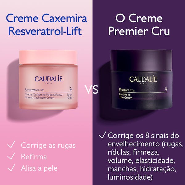 Caudalie Resveratrol Lift Creme Caxemira Redensificador 50ml - Farmácia Garcia