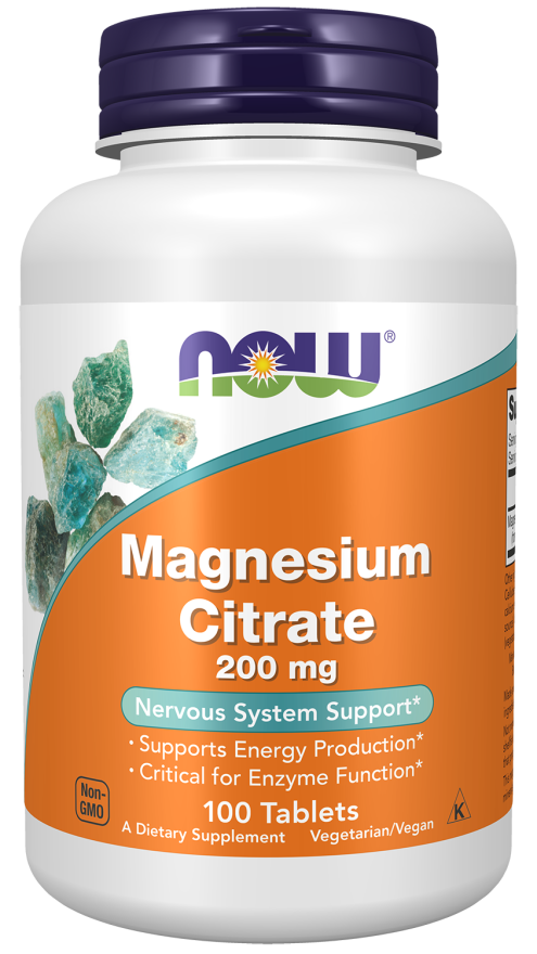 NOW Magnesium Citrate 200mg 100 Comprimidos