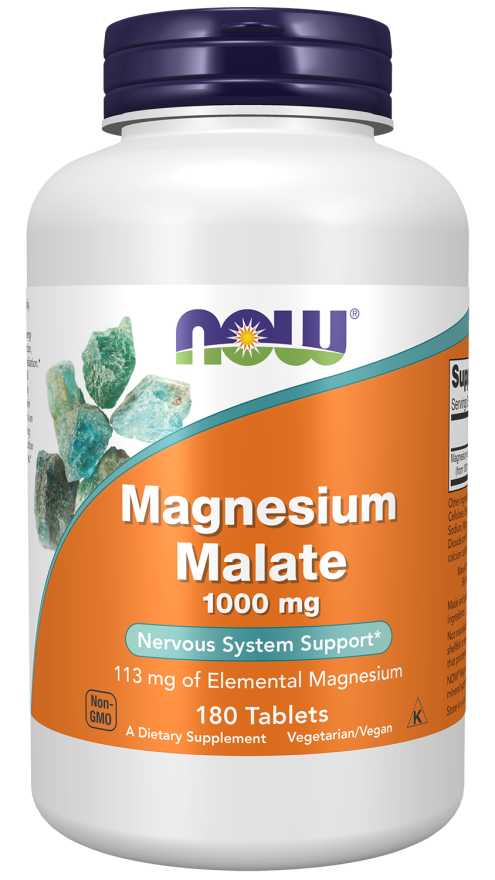 NOW Magnesium Malate 180 Comprimidos