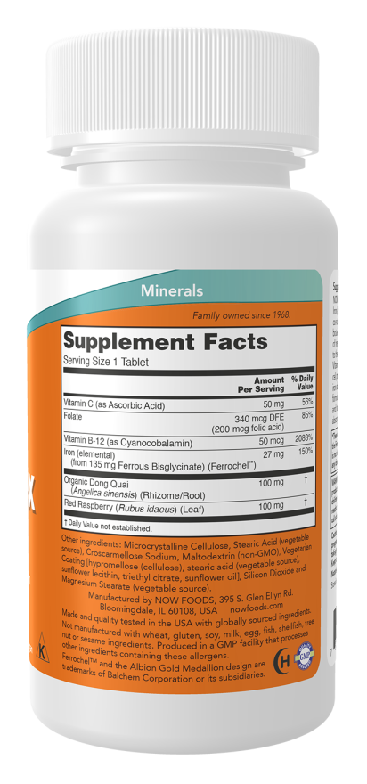 NOW Iron Complex 100 Comprimidos