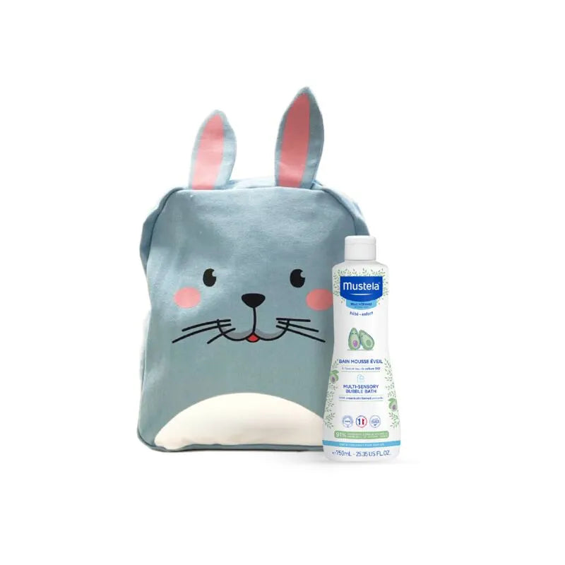 Mustela Bebé Pele Normal Espuma Banho 750ml Oferta Mochila Coelhinho