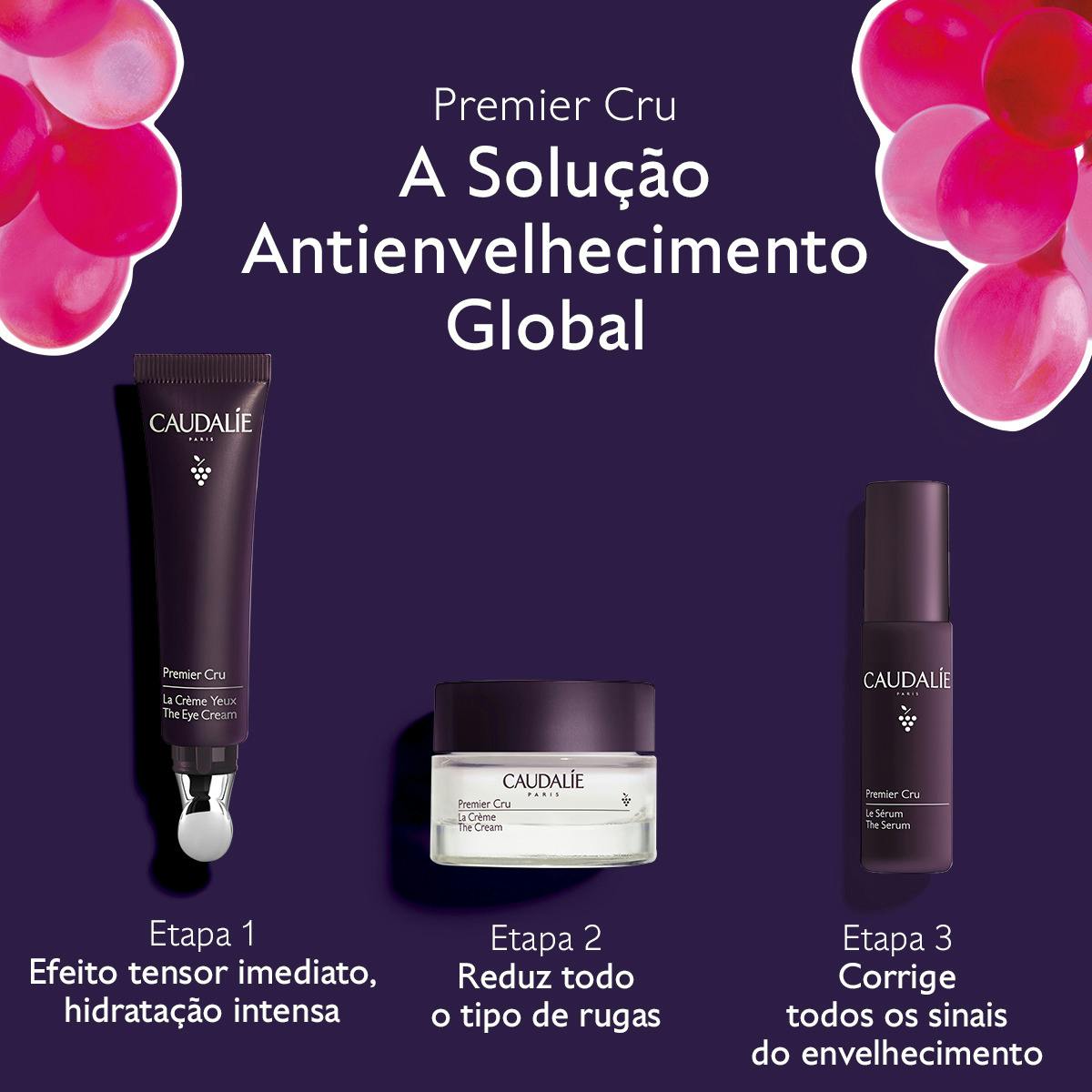 Caudalie Premier Cru Coffret Solução Antienvelhecimento Global - Farmácia Garcia
