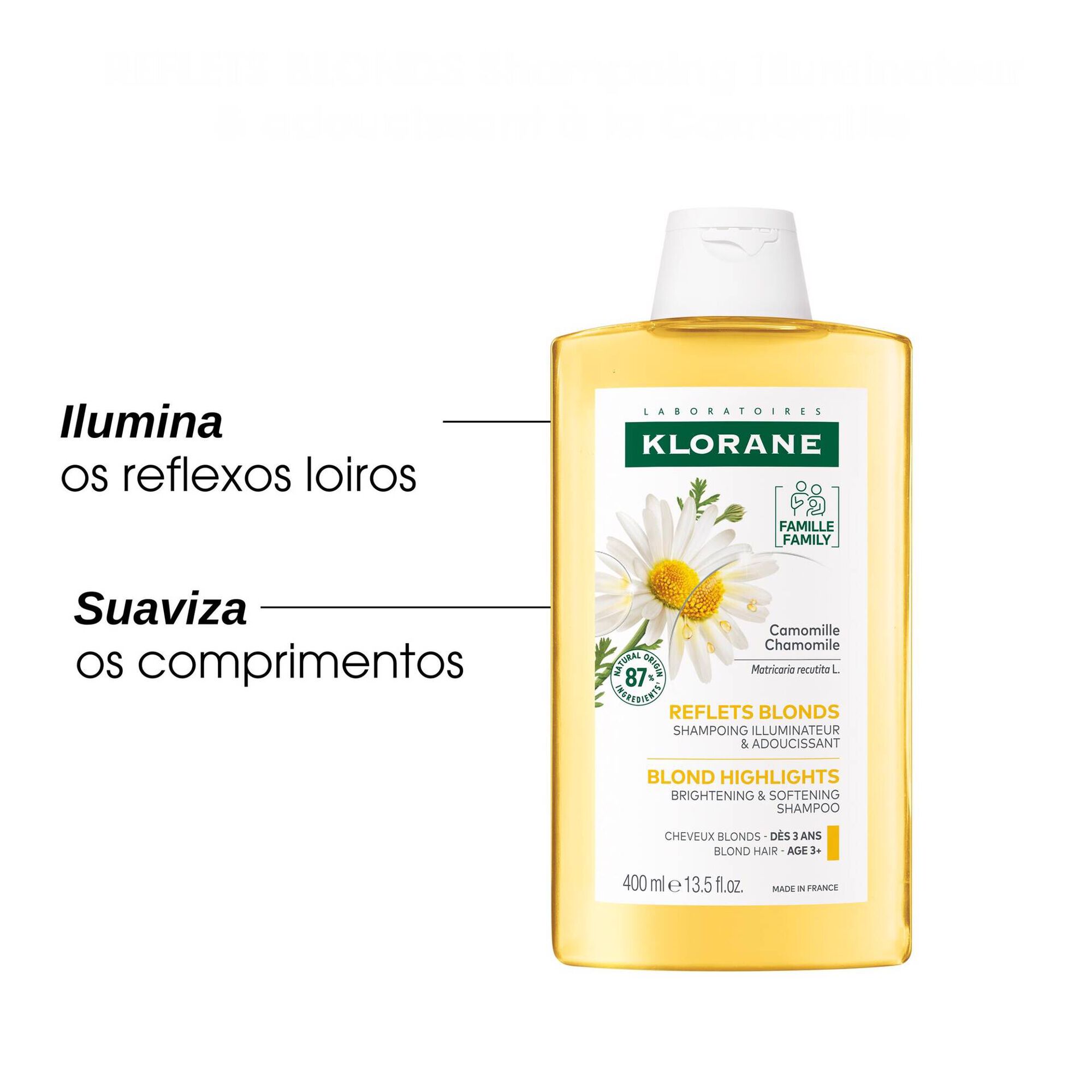 Klorane Capilar Champô Camomila 400ml